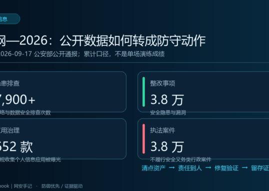 护网—2026公开通报数据与防守整改闭环信息图